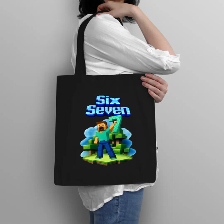 Steve 67 - Six Seven - taška s potlačou - inspirované Minecraft