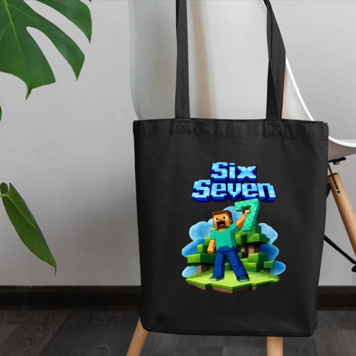 Steve 67 - Six Seven - taška s potlačou - inspirované Minecraft