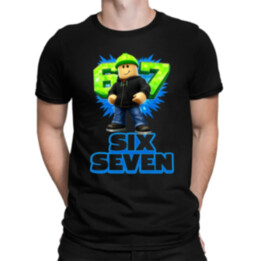 Six Seven 67 - pánske tričko s potlačou - inšpirované Roblox