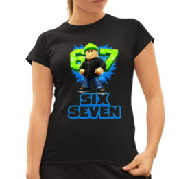 Six Seven 67 - dámske tričko s potlačou - inšpirované Roblox