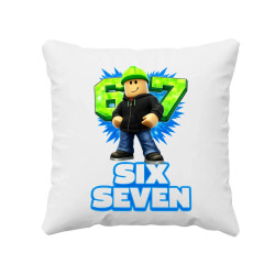 Six Seven 67 - vankúš s potlačou - inšpirované Roblox