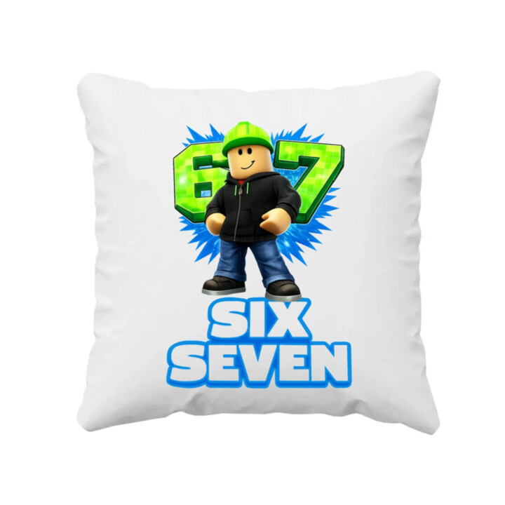 Six Seven 67 - vankúš s potlačou - inšpirované Roblox