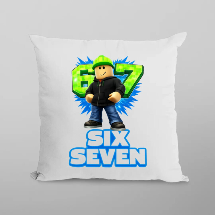 Six Seven 67 - vankúš s potlačou - inšpirované Roblox