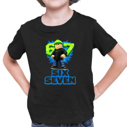 Six Seven 67 - detské tričko s potlačou - inšpirované Roblox