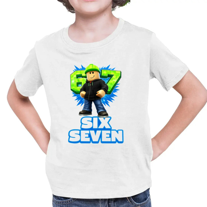 Six Seven 67 - detské tričko s potlačou - inšpirované Roblox