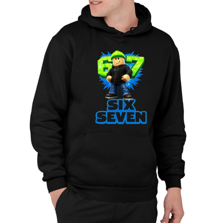 Six Seven 67  - pánska mikina s potlačou - inšpirované Roblox