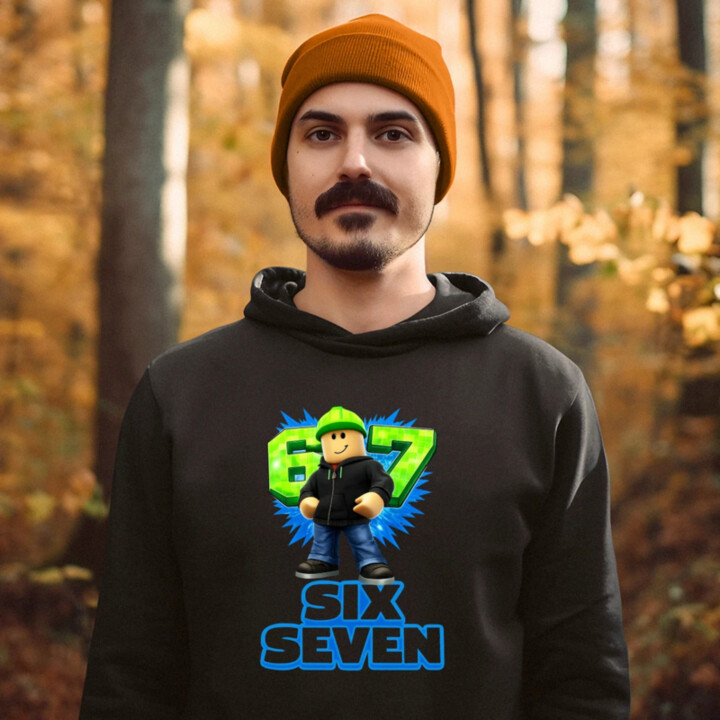 Six Seven 67  - pánska mikina s potlačou - inšpirované Roblox