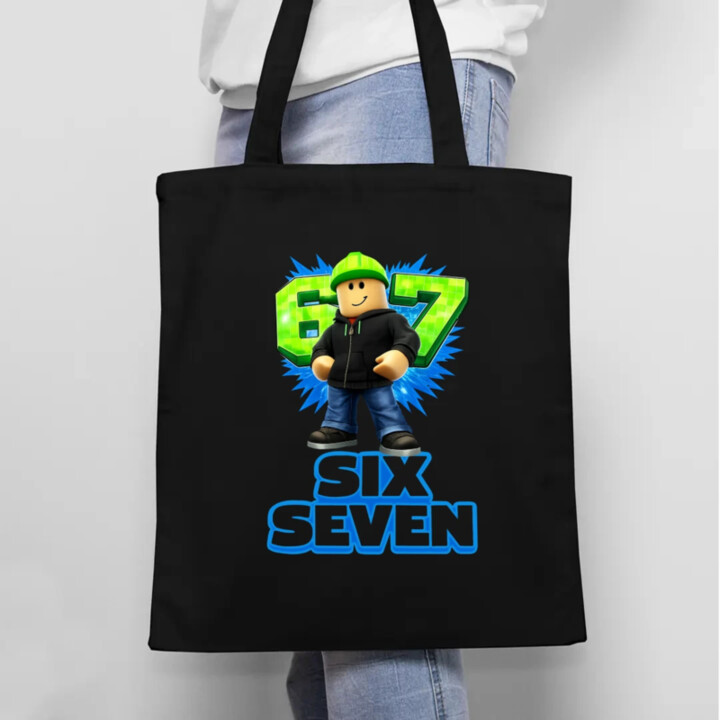 Six Seven 67 - taška s potlačou - inšpirované Roblox