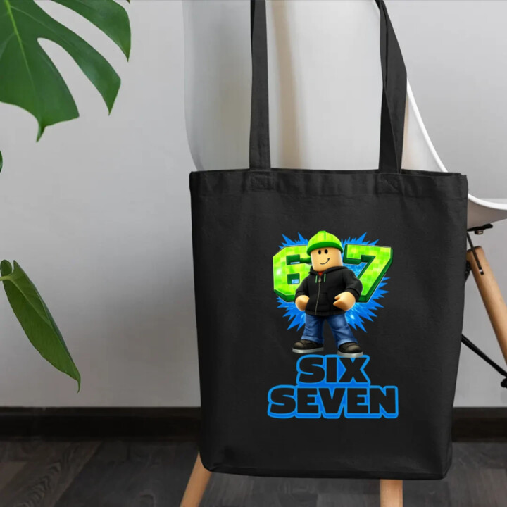 Six Seven 67 - taška s potlačou - inšpirované Roblox