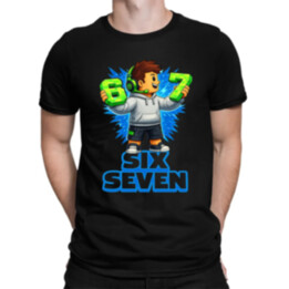 67 - Six Seven - pánske tričko s potlačou - inšpirované Roblox