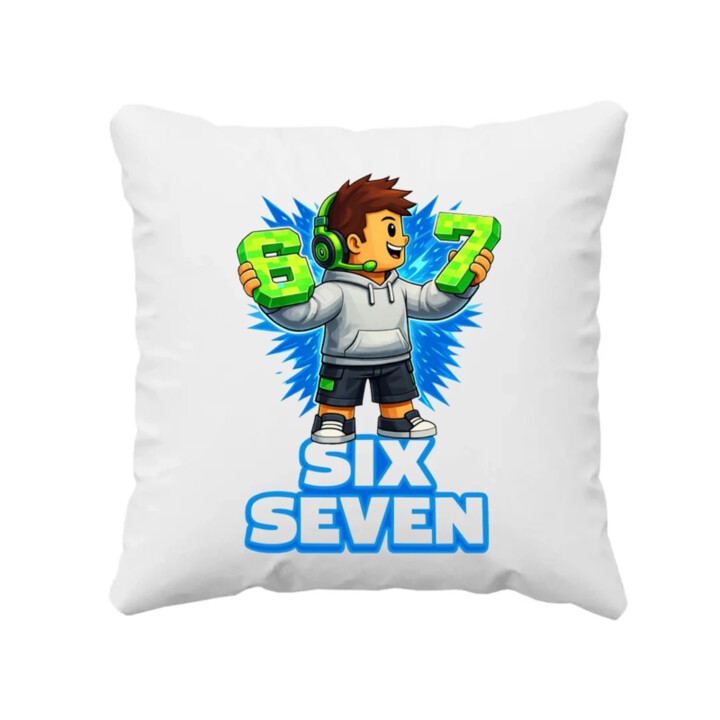 67 - Six Seven - vankúš s potlačou - inšpirované Roblox