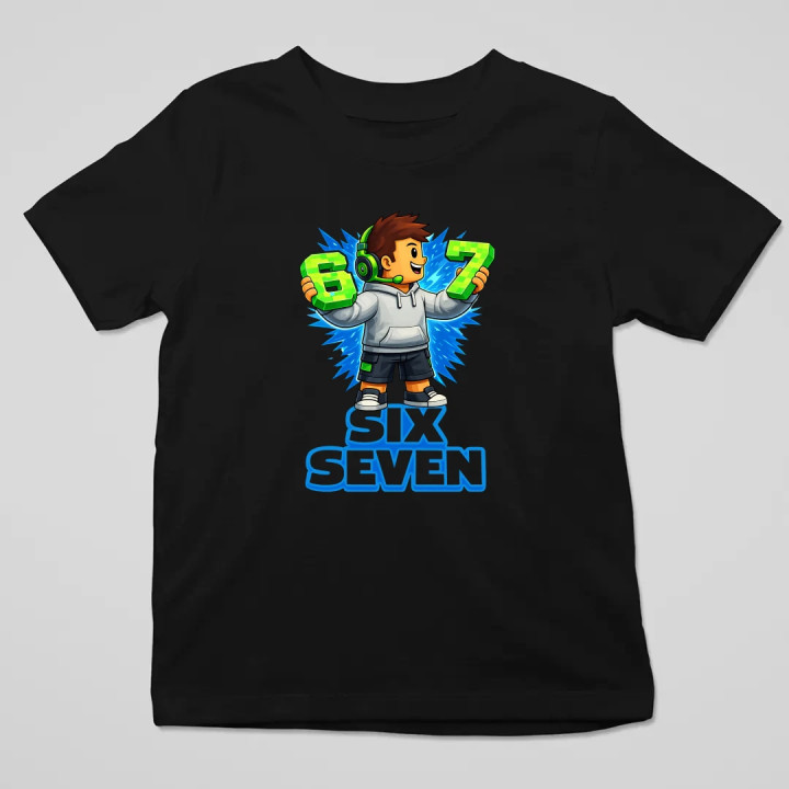67 - Six Seven - detské tričko s potlačou - inšpirované Roblox
