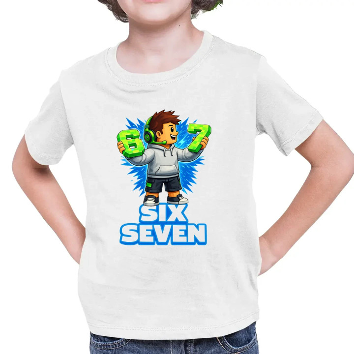 67 - Six Seven - detské tričko s potlačou - inšpirované Roblox