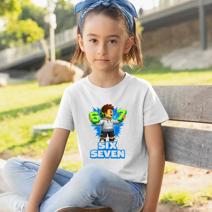 67 - Six Seven - detské tričko s potlačou - inšpirované Roblox