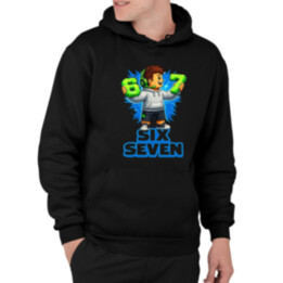 67 - Six Seven  - pánska mikina s potlačou - inšpirované Roblox