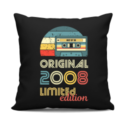 Original - best of' 2008 - čierny vankúš s potlačou