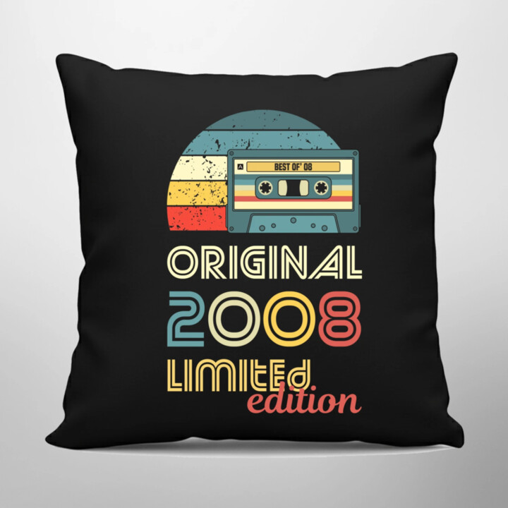 Original - best of' 2008 - čierny vankúš s potlačou