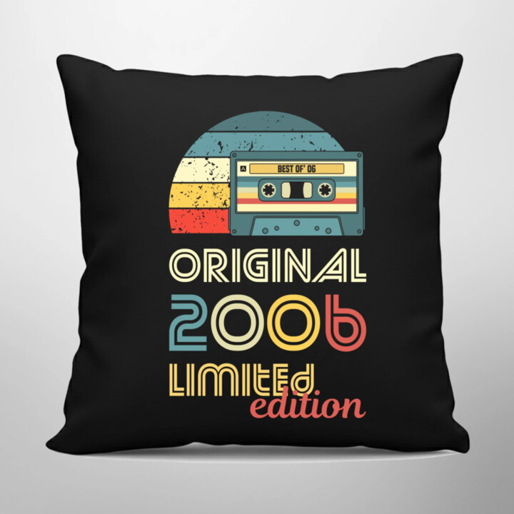 Original - best of' 2006 - čierny vankúš s potlačou
