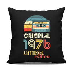 Original - best of' 1976 - čierny vankúš s potlačou