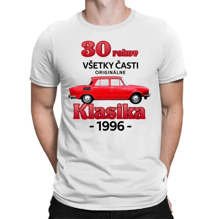 30 rokov - všetky časti originálne - Klasika 1996 - pánske tričko s potlačou