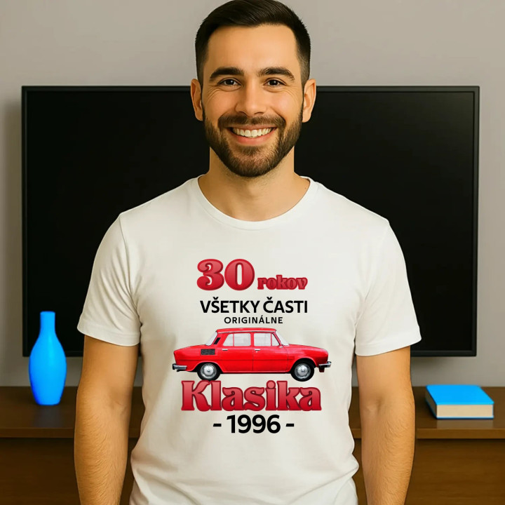 30 rokov - všetky časti originálne - Klasika 1996 - pánske tričko s potlačou