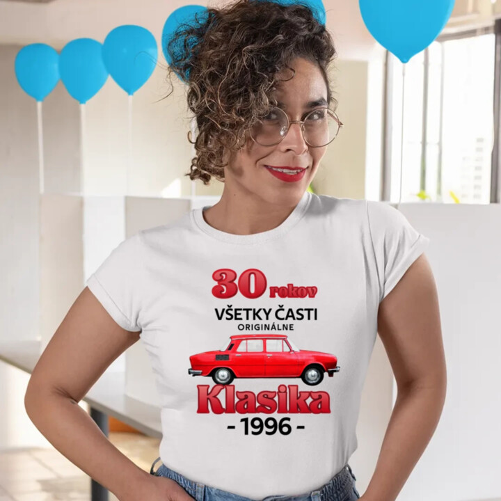 30 rokov - všetky časti originálne - Klasika 1996 - dámske tričko s potlačou