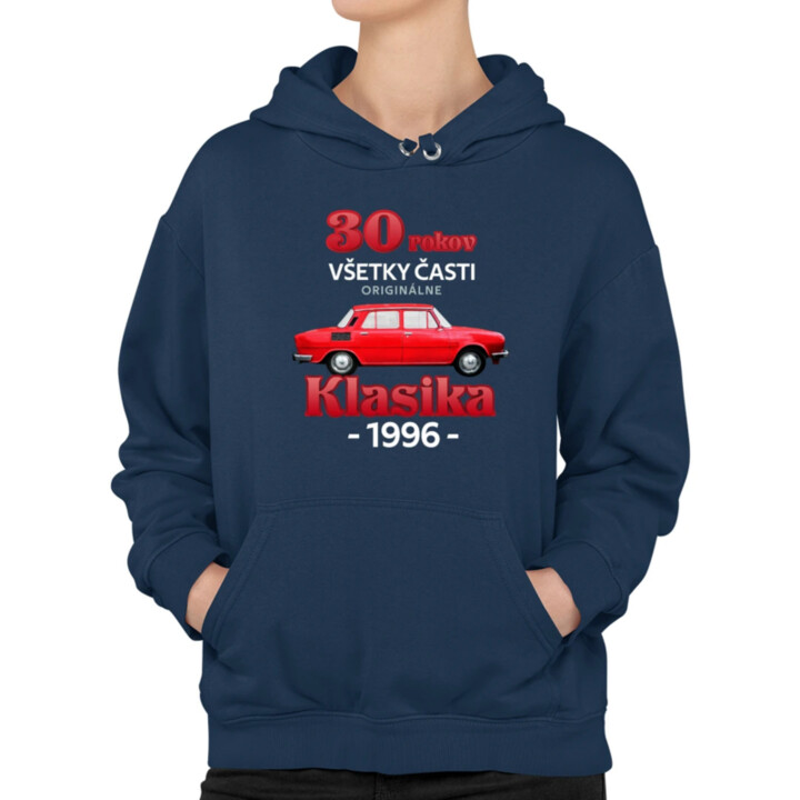 30 rokov - všetky časti originálne - Klasika 1996  - dámska mikina s potlačou