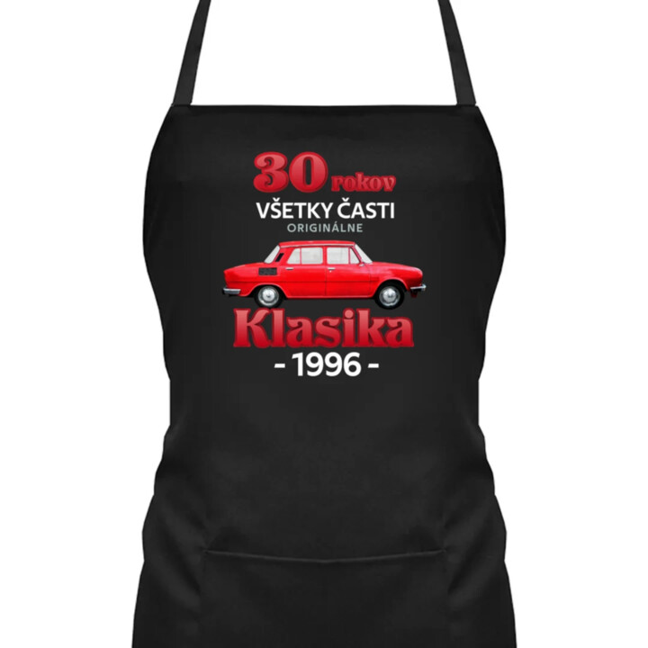 30 rokov - všetky časti originálne - Klasika 1996 - zástera s potlačou
