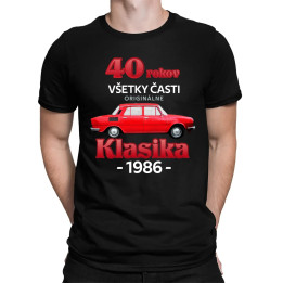 40 rokov - všetky časti originálne - Klasika 1986 - pánske tričko s potlačou