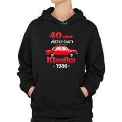 40 rokov - všetky časti originálne - Klasika 1986  - dámska mikina s potlačou