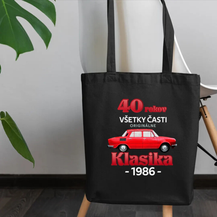 40 rokov - všetky časti originálne - Klasika 1986 - taška s potlačou
