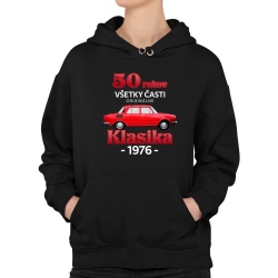 50 rokov - všetky časti originálne - Klasika 1976  - dámska mikina s potlačou