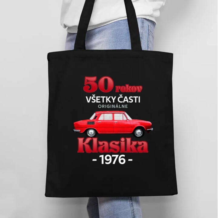 50 rokov - všetky časti originálne - Klasika 1976 - taška s potlačou