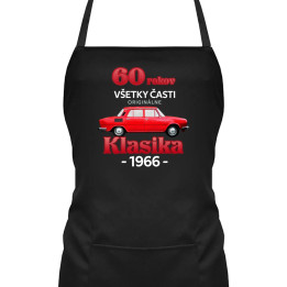 60 rokov - všetky časti originálne - Klasika 1966 - zástera s potlačou