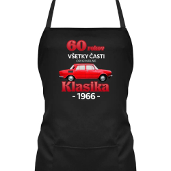 60 rokov - všetky časti originálne - Klasika 1966 - zástera s potlačou