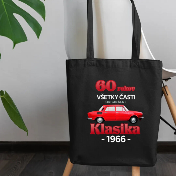 60 rokov - všetky časti originálne - Klasika 1966 - taška s potlačou