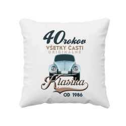 40 rokov - Klasika od roku 1986 - vankúš s potlačou