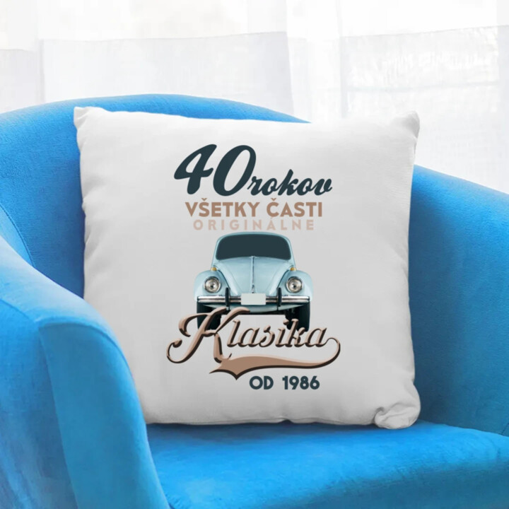40 rokov - Klasika od roku 1986 - vankúš s potlačou