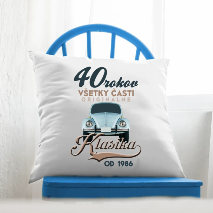 40 rokov - Klasika od roku 1986 - vankúš s potlačou