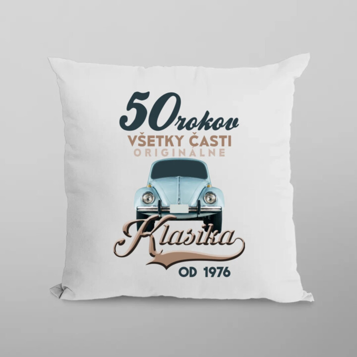 50 rokov - Klasika od roku 1976 - vankúš s potlačou