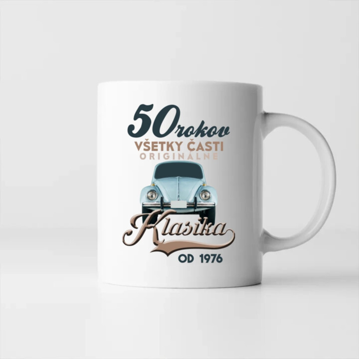 50 rokov - Klasika od roku 1976 - keramický hrnček s potlačou