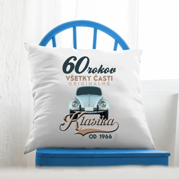 60 rokov - Klasika od roku 1966 - vankúš s potlačou