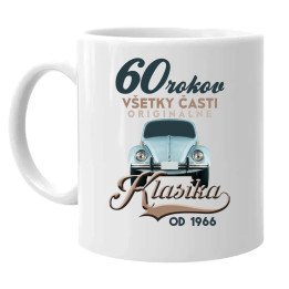 60 rokov - Klasika od roku 1966 - keramický hrnček s potlačou