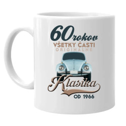 60 rokov - Klasika od roku 1966 - keramický hrnček s potlačou