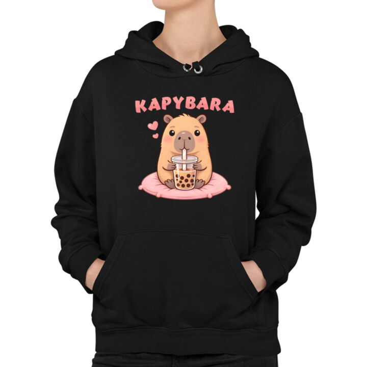 Kapybara - bubble tea  - dámska mikina s potlačou