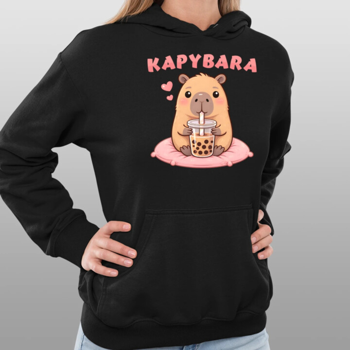 Kapybara - bubble tea  - dámska mikina s potlačou