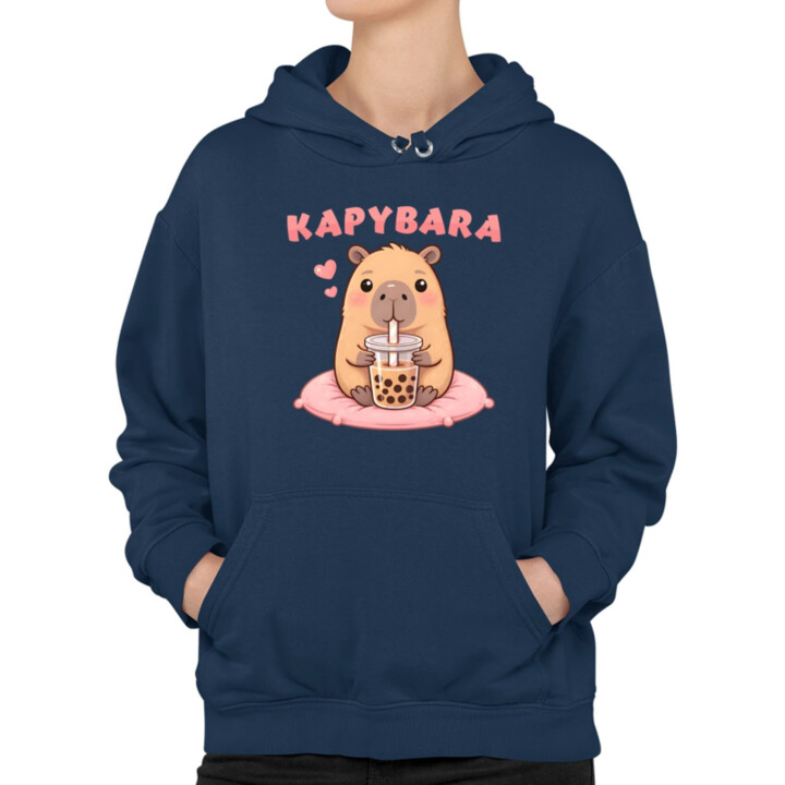 Kapybara - bubble tea  - dámska mikina s potlačou