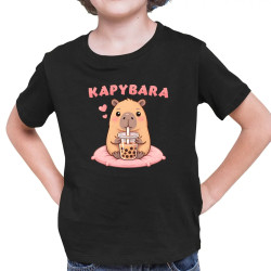 Kapybara - bubble tea - detské tričko s potlačou