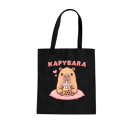 Kapybara - bubble tea - taška s potlačou