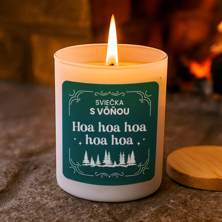 Sviečka s vôňou hoa hoa hoa hoa hoa - vonná svieca s potlačou